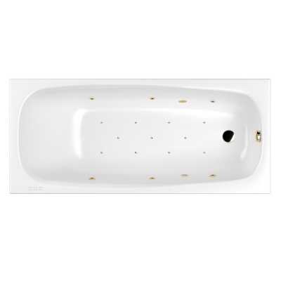 Ванна WHITECROSS Layla Slim 170x75 "RELAX" (золото)