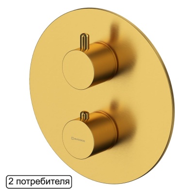 Смеситель термостатический для душа скрытого монтажа WHITECROSS Y Y1236GLB (брашированное золото)