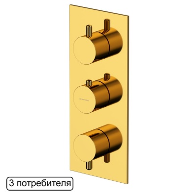 Смеситель термостатический для душа скрытого монтажа WHITECROSS Y Y1238GL (золото)