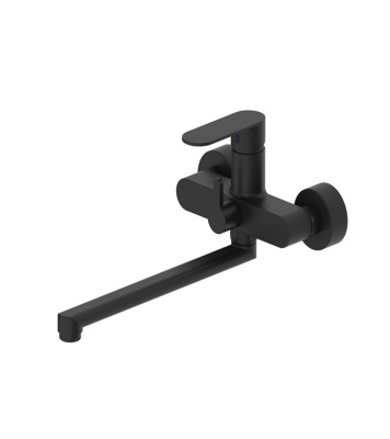 HB22590-7 Смеситель для ванны длинный излив черный Haiba