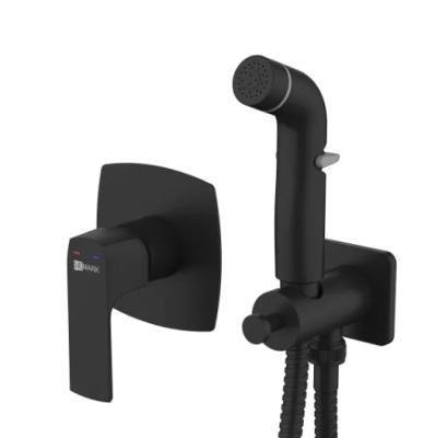 Смеситель Lemark Ursus LM7219BL с гигиеническим душем, встраиваемый, черный