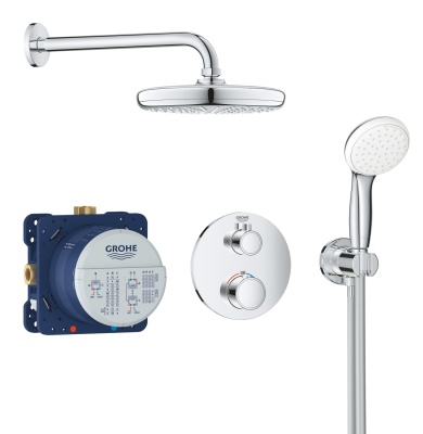 Набор для комплектации душа, с Tempesta 210, GROHE Grohtherm, хром, (34727000)