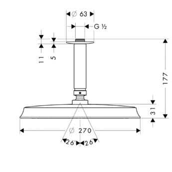 Верхний душ Raindance Classic 240 Air 27405000