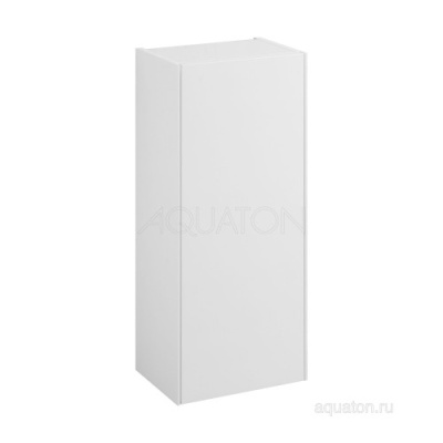 Шкаф одностворчатый Акватон (Aquaton) Асти белый матовый, белый глянец 1A262903AX2B0