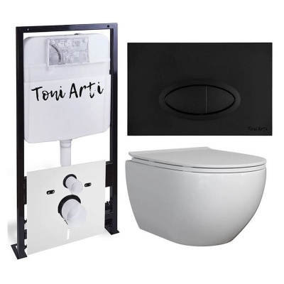 Комплект TONI ARTI TA-01 + Baglio с сиденьем с микролифтом, с клавишей Freto TA-0054