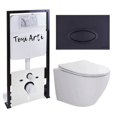 Комплект TONI ARTI TA-01 + Russi с сиденьем с микролифтом, с клавишей Freto TA-0054