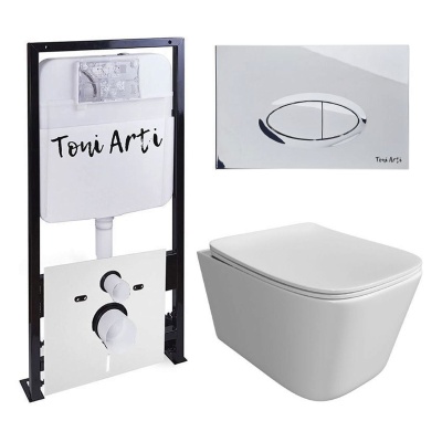 Комплект TONI ARTI TA-01 + Noche с сиденьем с микролифтом, с клавишей Freto TA-0051