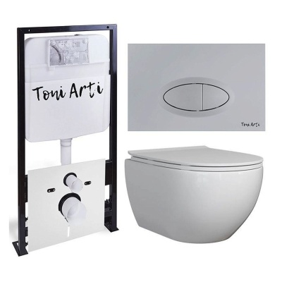 Комплект TONI ARTI TA-01 + Baglio с сиденьем с микролифтом, с клавишей Freto TA-0050