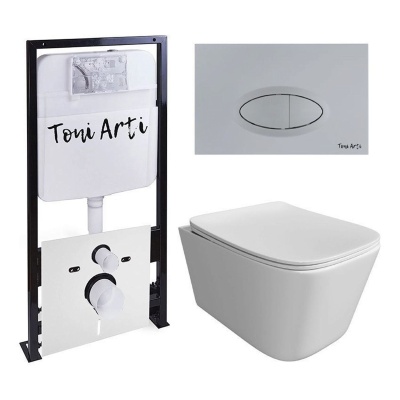 Комплект TONI ARTI TA-01 + Noche с сиденьем с микролифтом, с клавишей Freto TA-0050