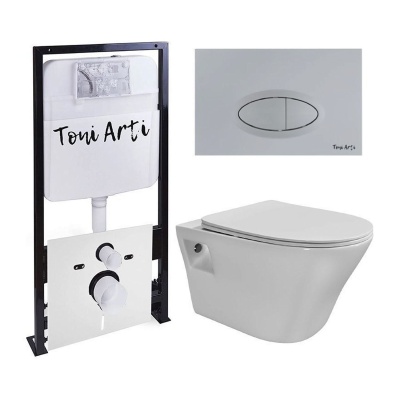 Комплект TONI ARTI TA-01 + Lamoli с сиденьем с микролифтом, с клавишей Freto TA-0050