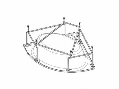 Монтажный набор для ванны 150х150 Roca Bali