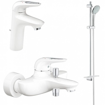 Набор смесителей GROHE Eurostyle new 3 в 1 NB0019 (белый)