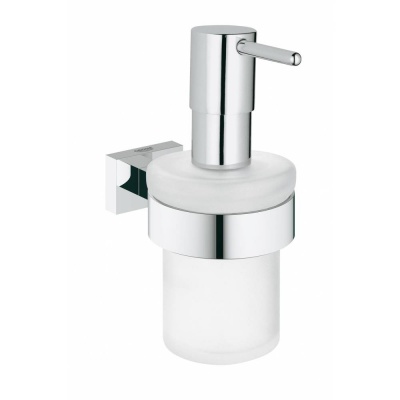 Дозатор жидкого мыла GROHE Essentials Cube с держателем 40756001