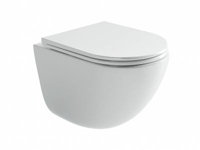 Ceramicanova Унитаз подвесной Vogue Торнадо, с ультратонким сиденьем, микролифт, белый