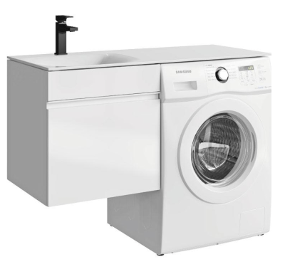 Тумба под раковину Aqwella Duet 115 DU01051 подвесная Белая