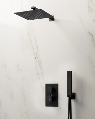 IO Встраиваемый комплект для душа ORION (3085+3159+3157) черный