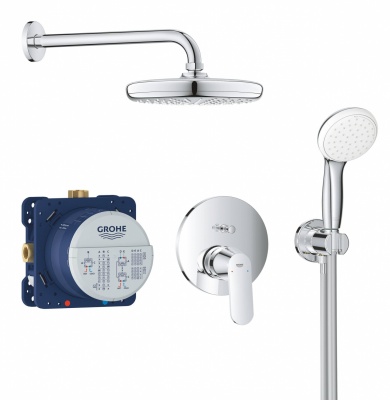 Душевая система GROHE Eurosmart Cosmopolitan с верхним душем Tempesta 210, хром (25219001)