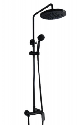 F9125183BM-A2-RUS Душевая колонна со смесителем для душа Bravat Opal R Black,черный (267276)