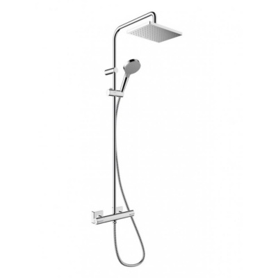 Душевая система Showerpipe 230 1jet с термостатом Hansgrohe Vernis Shape 26286000 хром