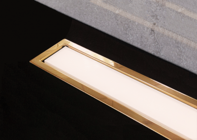 Линейный трап 322 Confluo Premium Line Gold With White Glass 650