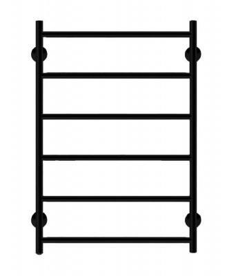 Полотенцесушитель эл. DEROH Treppe 6П 40/80 левое скрыт. подключ., 55 Вт черный мат.