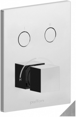 CPM518ST Компакт смеситель внешняя часть на 2 функции для монтажа с CPBOX001, steel looking (285886)