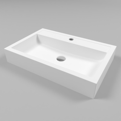 Умывальник WHITECROSS Quartz B 60x40 (белый мат) иск. камень