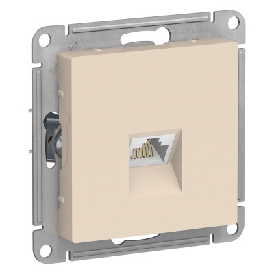 SE AtlasDesign Беж Розетка компьютерная RJ45, механизм