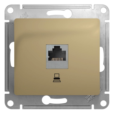 SE Glossa Титан Розетка компьютерная RJ45 кат.5E