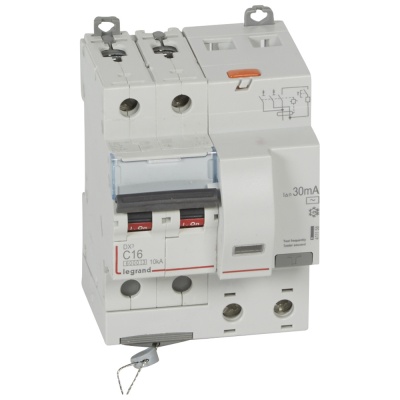 Legrand DX3 Дифференциальный автоматический выключатель 2P 16А (С) 30MA-AC 4м