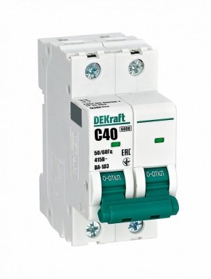 DEKraft Автоматический выключатель 2Р 40А х-ка C ВА-103 6кА