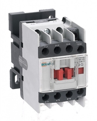 DEKraft Контактор 18А 220В АС3 1НО+1НЗ КМ-103