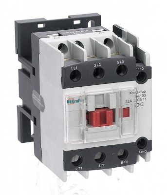 DEKraft Контактор 32А 220В АС3 1НО+1НЗ КМ-103