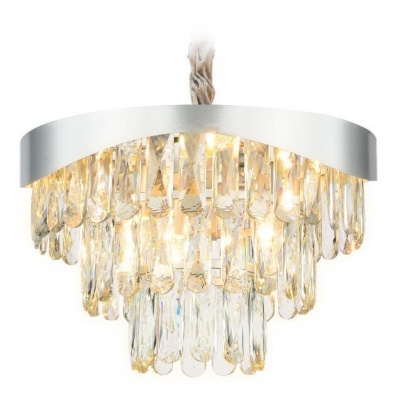 Ambrella Подвесная люстра с хрусталем TR5080 SL/CL серебро/прозрачный E14/6 max 40W D400*1070